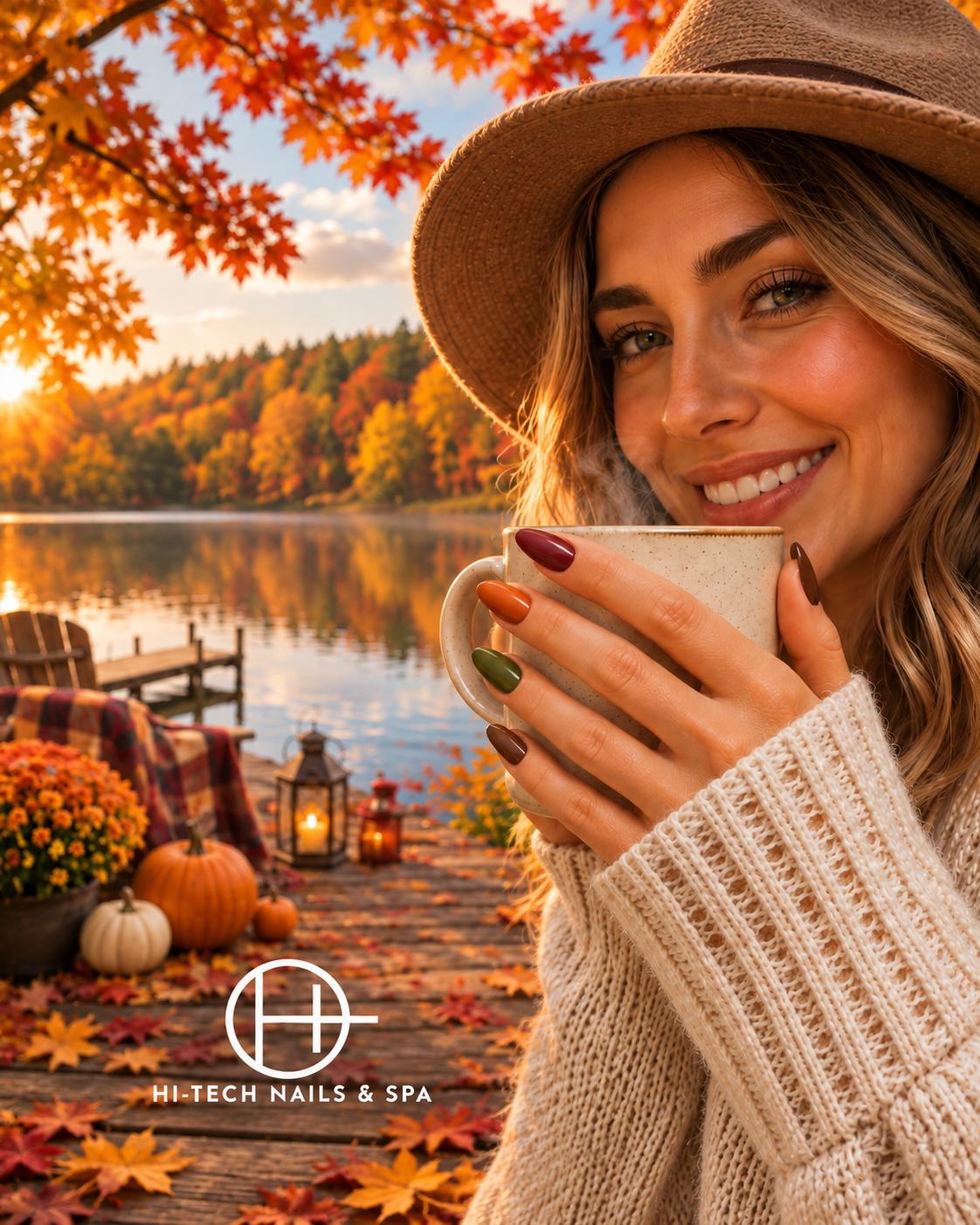 Fall self-care scene at HiTech Nails & Spa