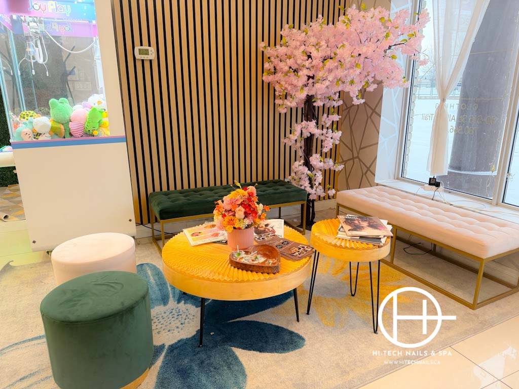 Waiting lounge at HiTech Nails & Spa